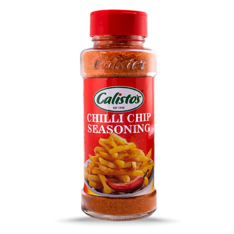 Calisto’s Chilli Chip Seasoning - spicy seasoning blend for chips, fries, and savoury snacks.
