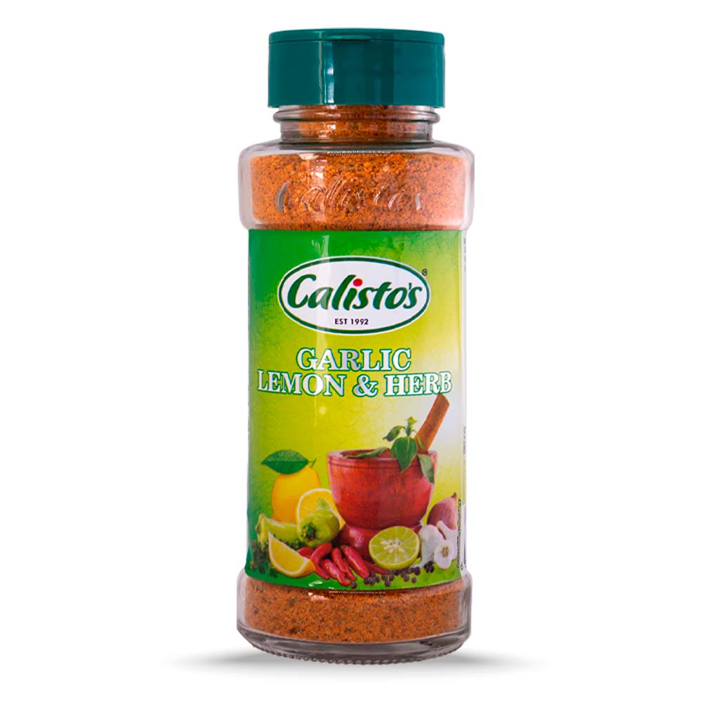 garliclemonherb sml Calisto’s Spice - Garlic, Lemon & Herb - zesty seasoning blend for chicken, seafood, and vegetables.