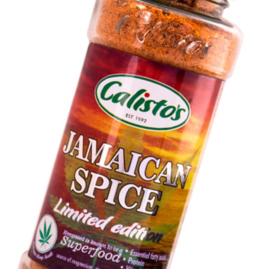 Calisto’s Jamaican Spice - bold Caribbean-style spice blend for grilling and jerk dishes. Close up.