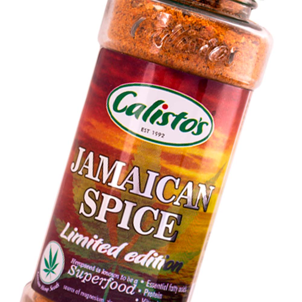 jamaican zoom sml Calisto’s Jamaican Spice - bold Caribbean-style spice blend for grilling and jerk dishes. Close up.