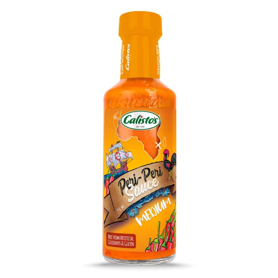 Calisto’s Peri-Peri Sauce - Medium - balanced medium-heat peri-peri sauce for everyday cooking.