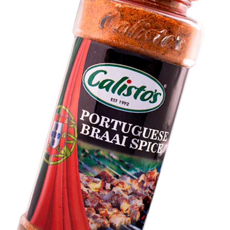 Calisto’s Portuguese Braai Spice - savoury Portuguese-inspired braai spice for grilling and meat. Close up.