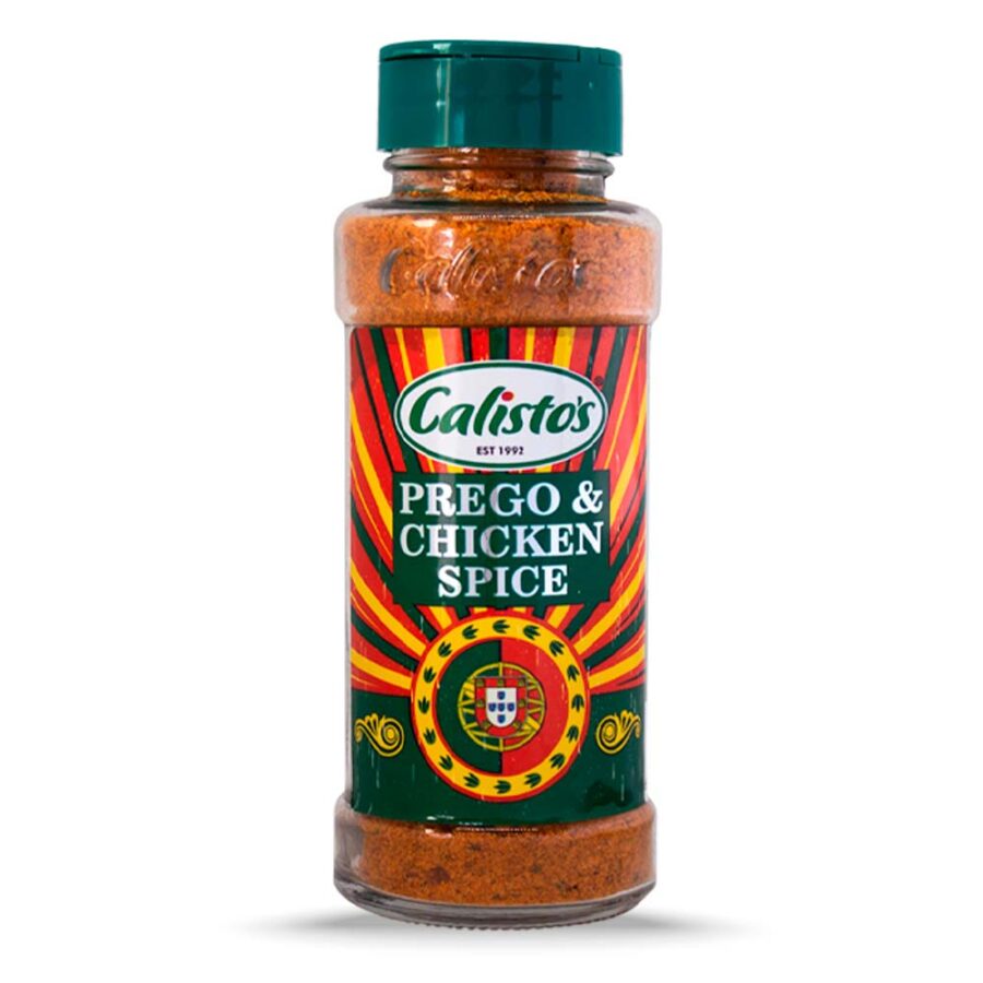 Calisto’s Prego & Chicken Spice - Portuguese-inspired spice blend for chicken and prego rolls.