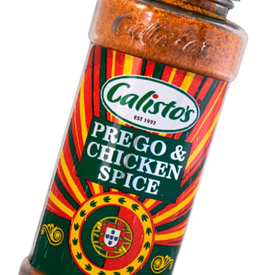 Calisto’s Prego & Chicken Spice - Portuguese-inspired spice blend for chicken and prego rolls. Close up.