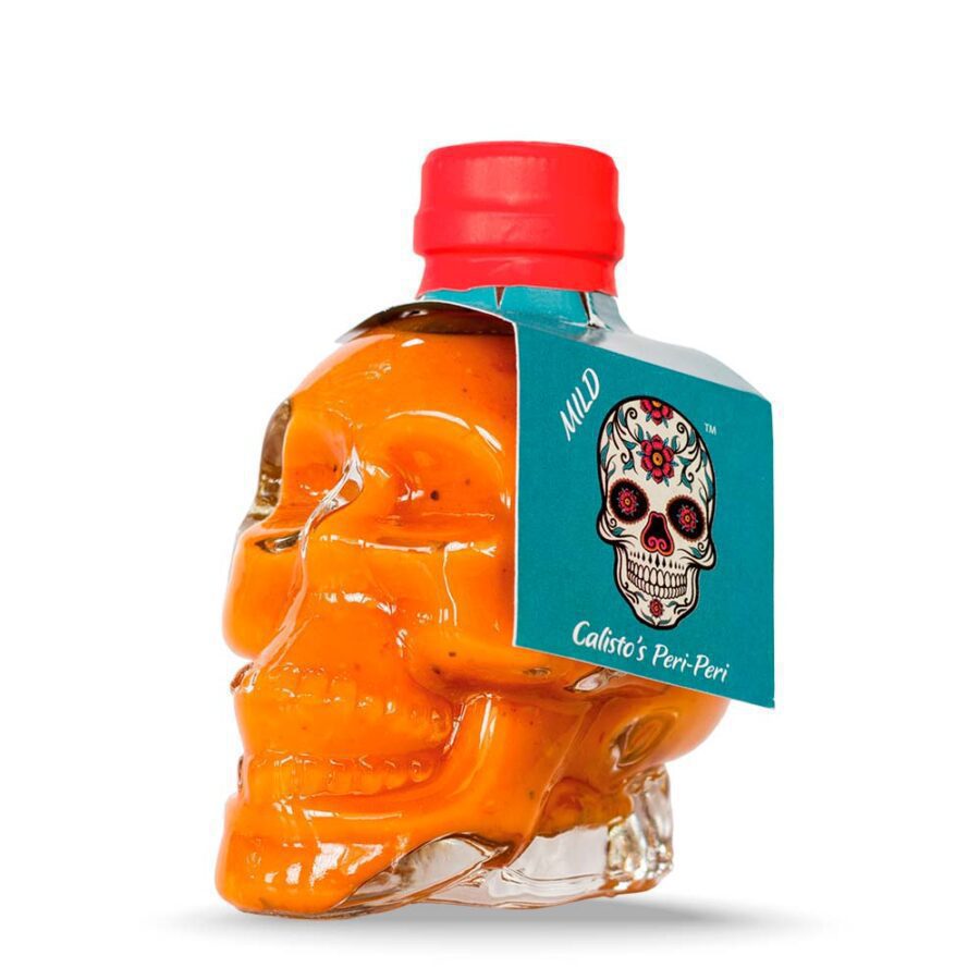 Skull Peri-Peri Sauce - Mild - smooth, mild peri-peri sauce with bold flavour and signature skull branding.